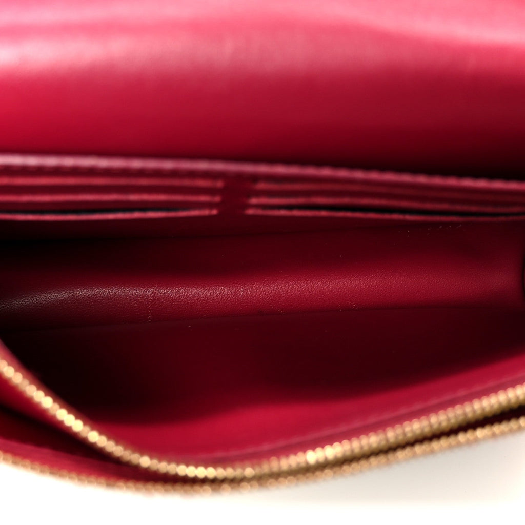 Monogram Flore Chain Wallet Fuchsia