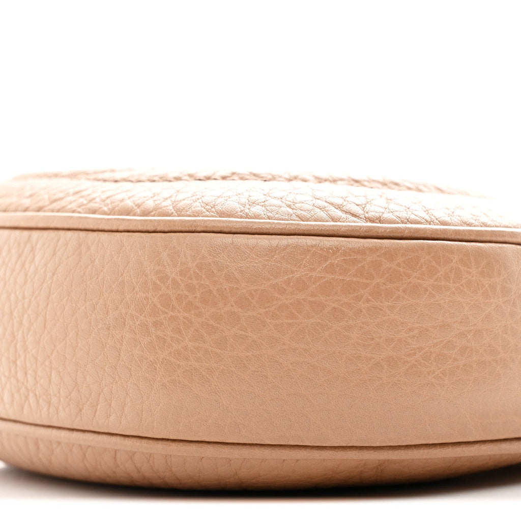 Pebbled Calfskin Mini Soho Chain Bag Camelia