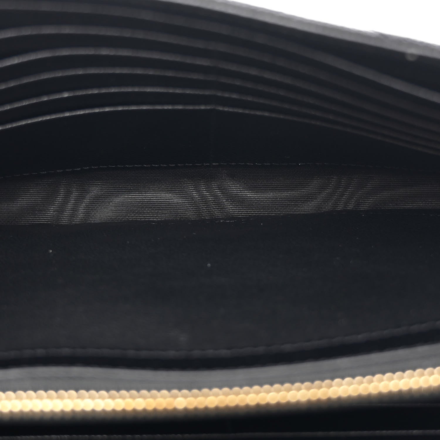 Grain De Poudre Matelasse Chevron Monogram Chain Wallet Black