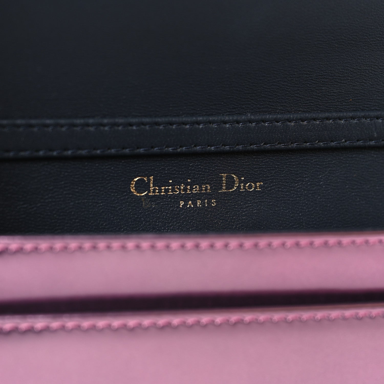 Metallic Patent Micro-Cannage Diorama Wallet on Chain Pouch Pink