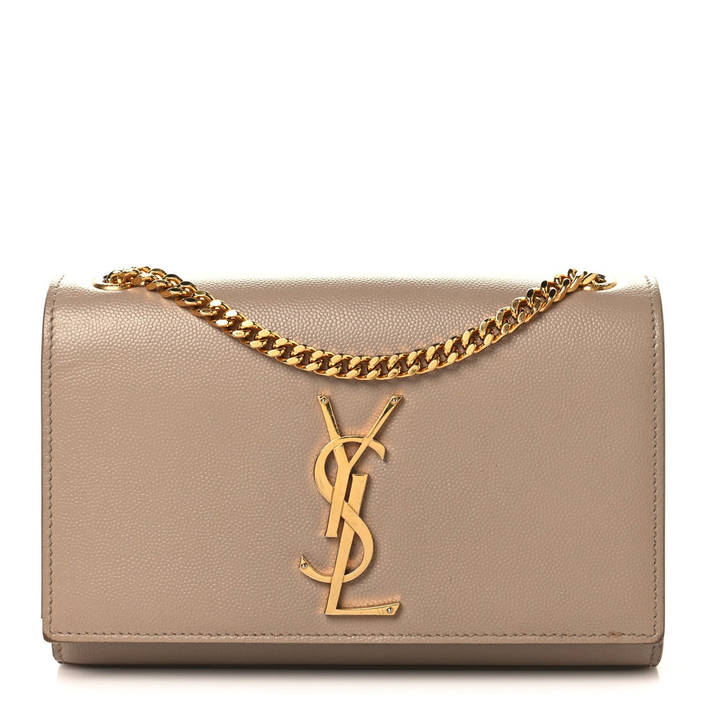 Grain De Poudre Medium Monogram Kate Satchel Dark Beige