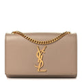 Grain De Poudre Medium Monogram Kate Satchel Dark Beige