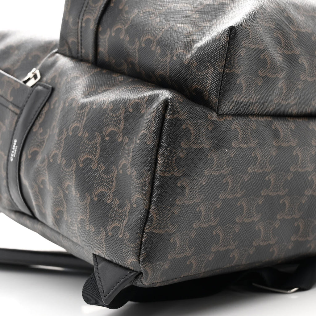 Triomphe Canvas XL Calfskin Backpack Black