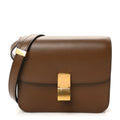 Box Calfskin Teen Classic Box Flap Bag Camel