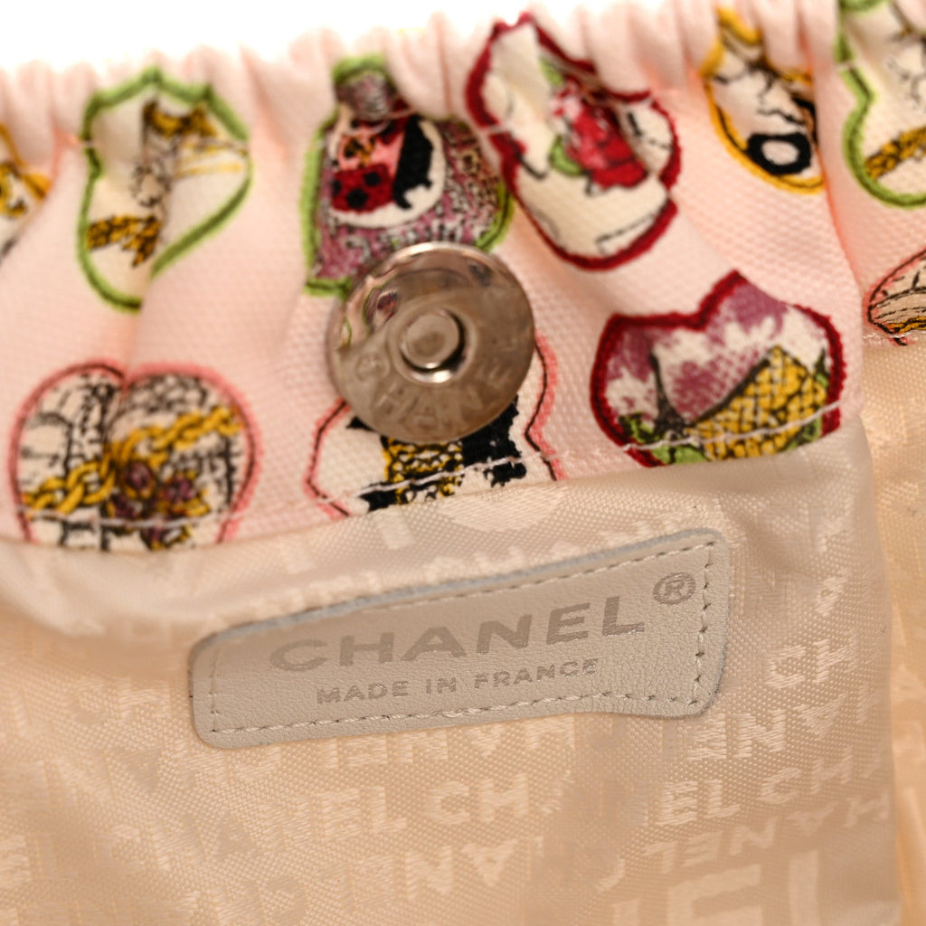 Canvas Coco Hearts Shoulder Bag Pink