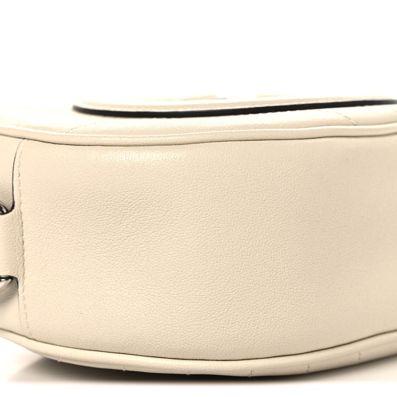 Sakai Be Green Calfskin Diagonal Stitched Mini Blondie Shoulder Bag Mystic White