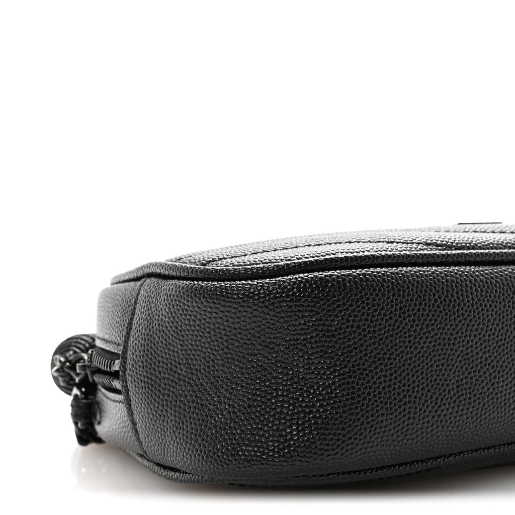 Grain De Poudre Matelasse Monochrome Monogram Mini Lou Camera Bag Black