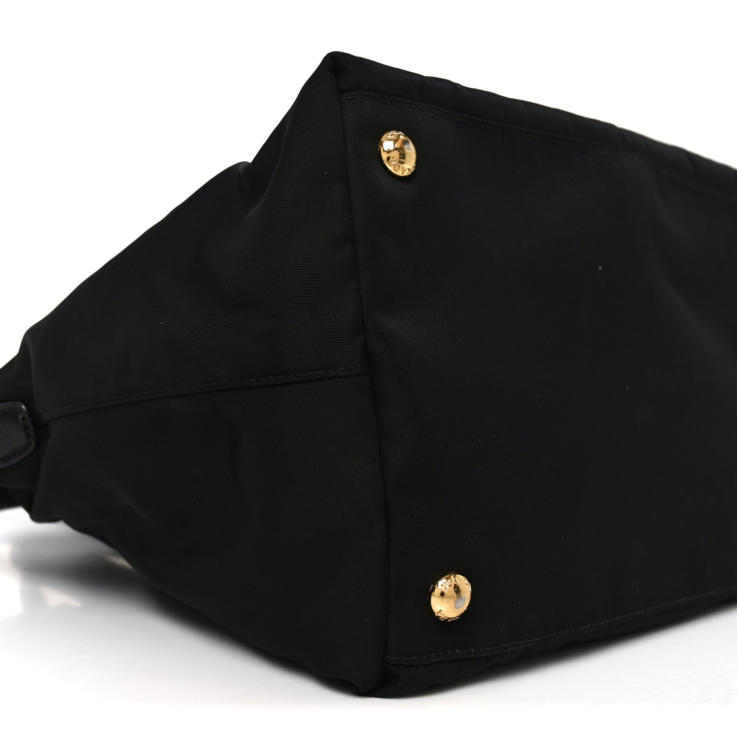 Tessuto Nylon Saffiano Shopping Tote Black