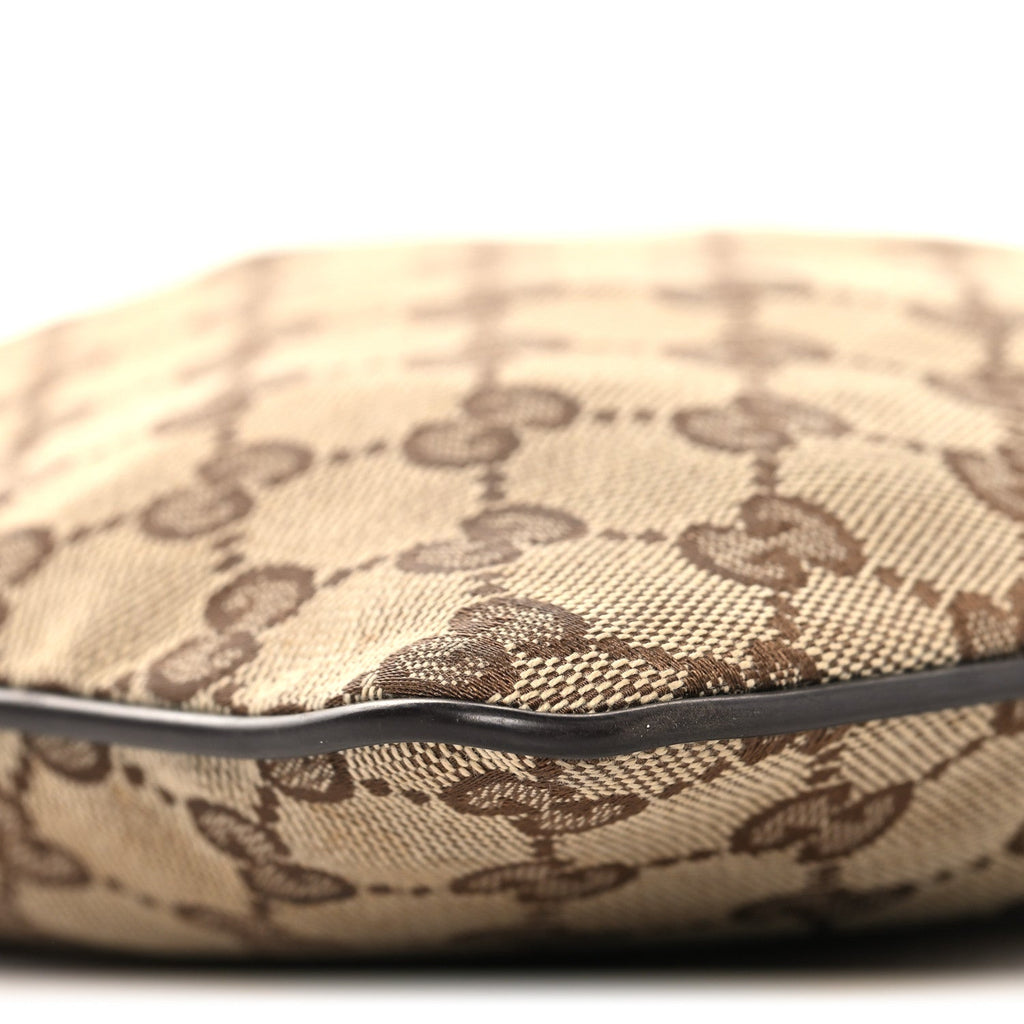 Monogram Web Small Flat Messenger Bag Brown