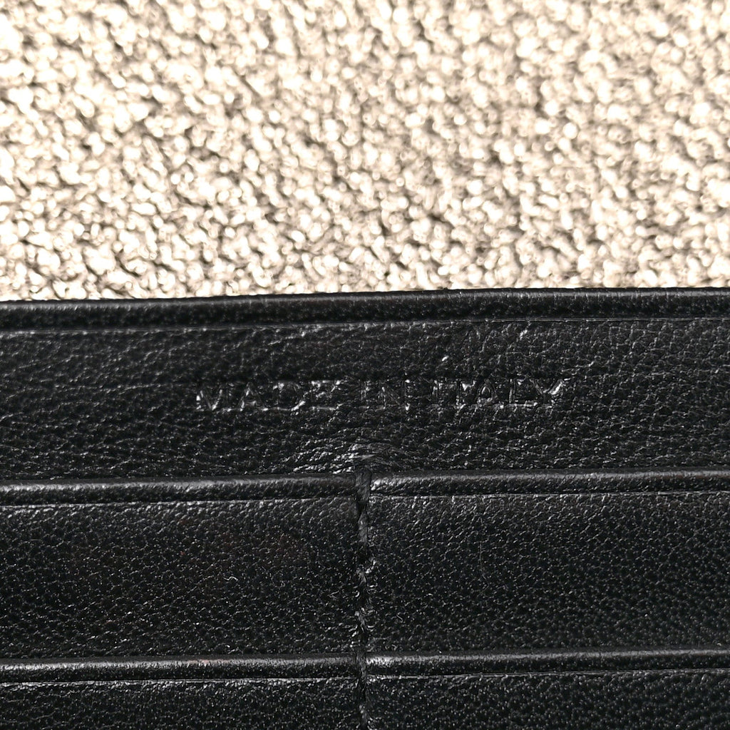 Grained Metallic Calfskin Monogram Chain Wallet Bronze