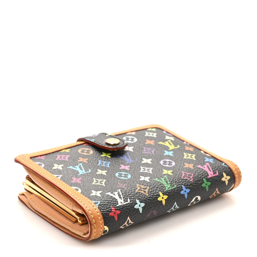 Monogram Multicolor French Purse Wallet Black
