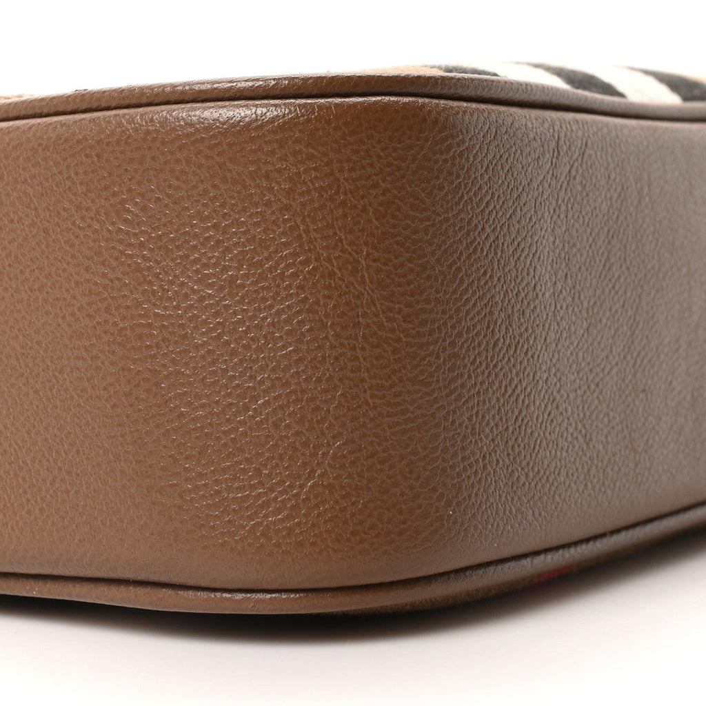 Calfskin House Check Camera Bag Earth