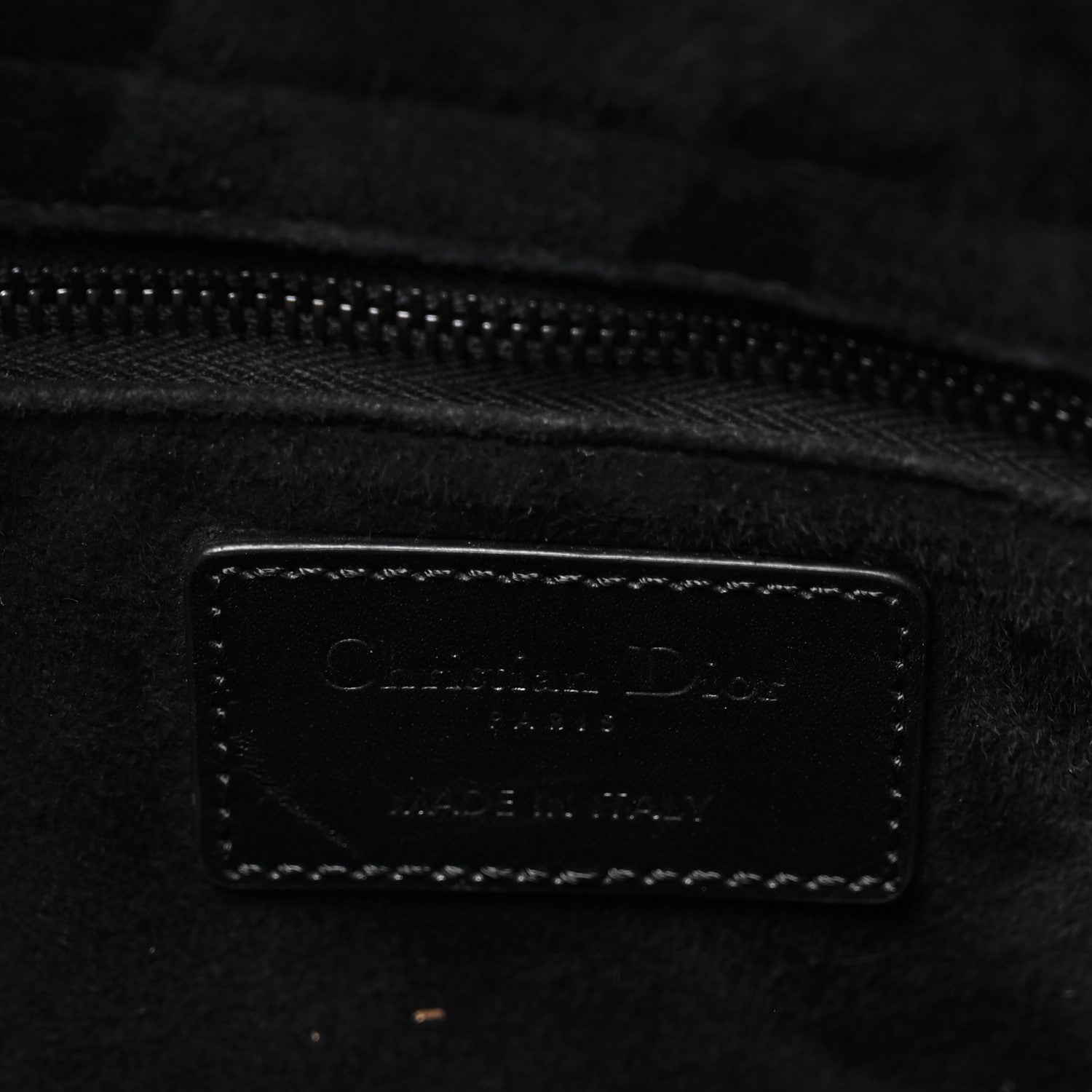 Calfskin Cannage Diamond Cannage Medium Lady Dior Black