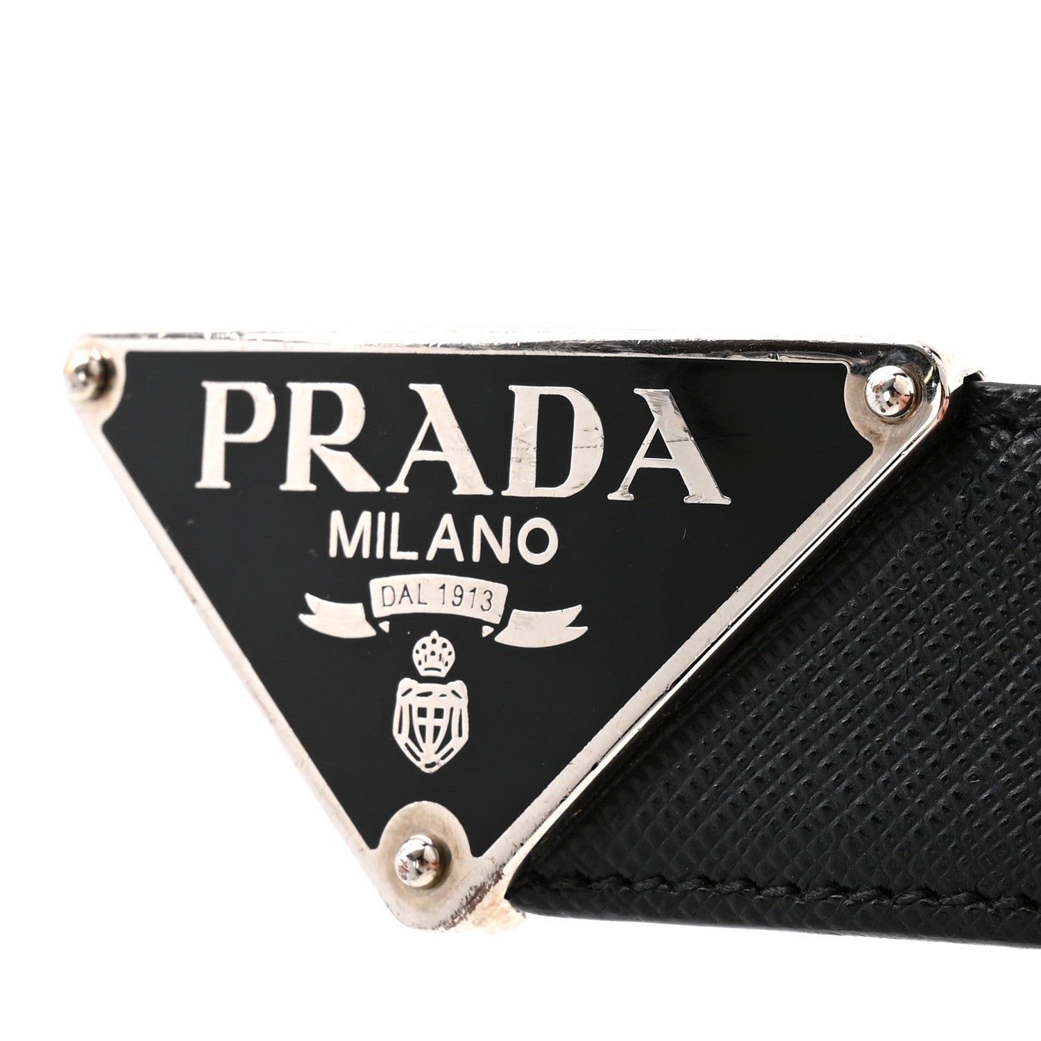 Saffiano Triangle Belt 100 40 Black