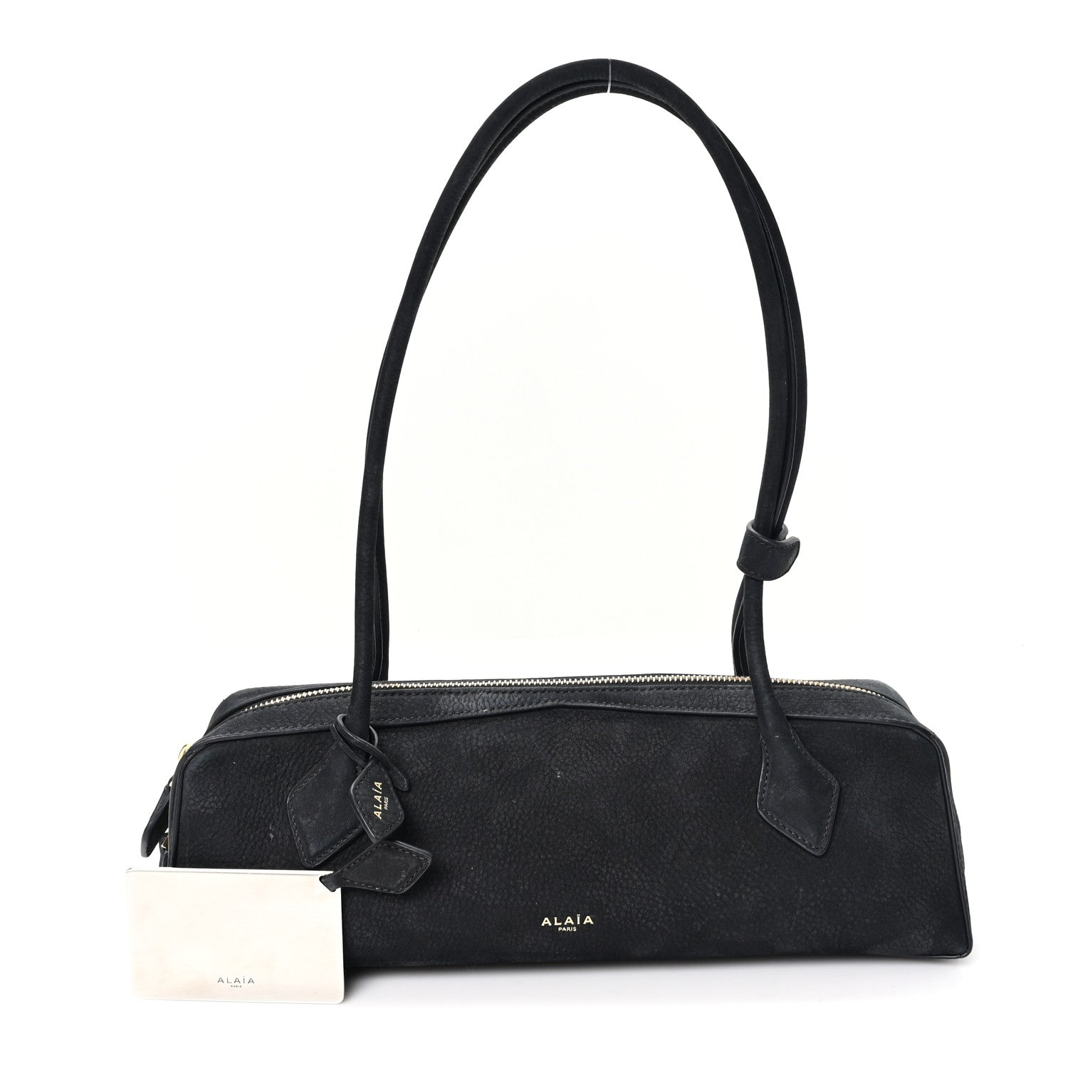 Nubuck Medium Le Teckel Bag Black Anthracite