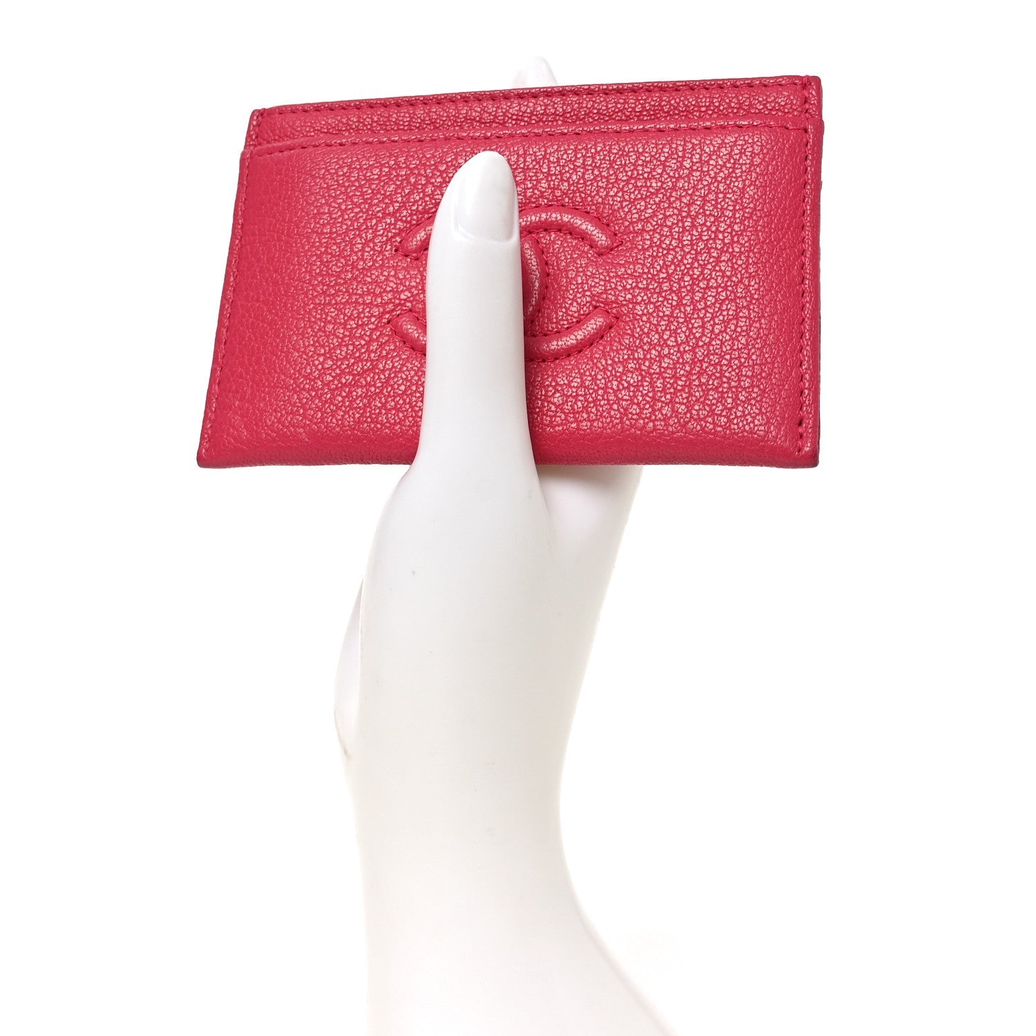 Goatskin Timeless CC  Holder Fuchsia