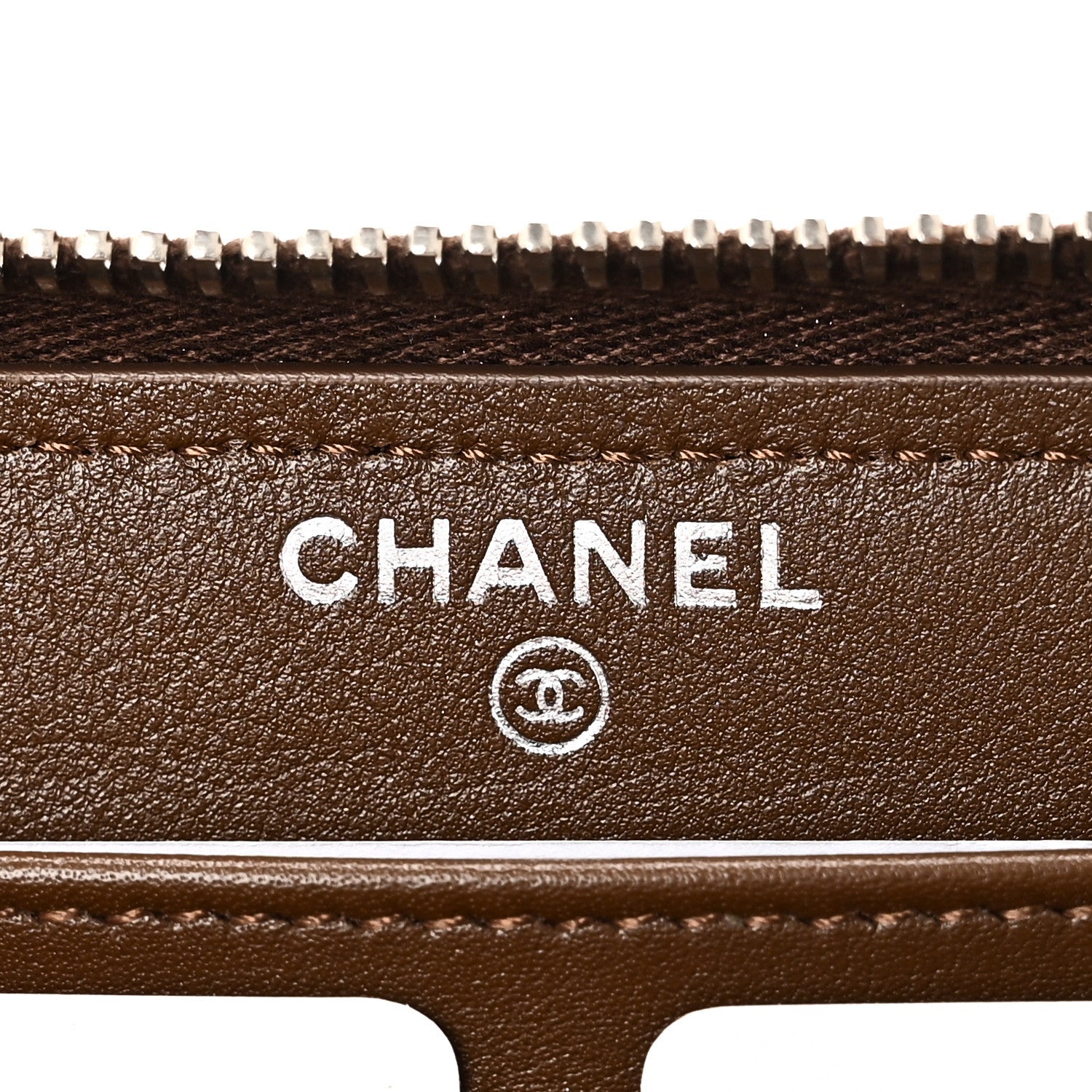 Caviar Quilted Large Gusset Zip Around Wallet Brown