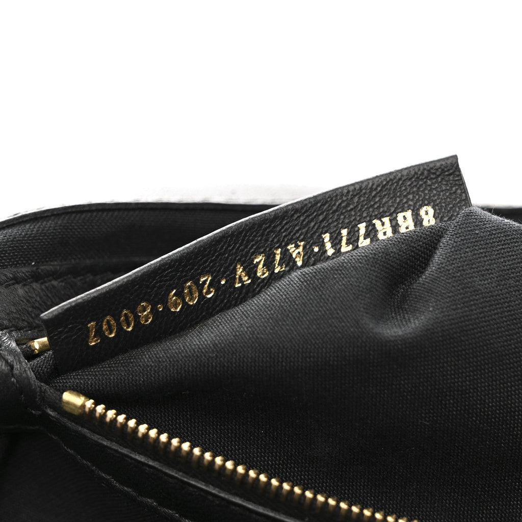 Nappa FF 1974 Embossed Large Baguette Black
