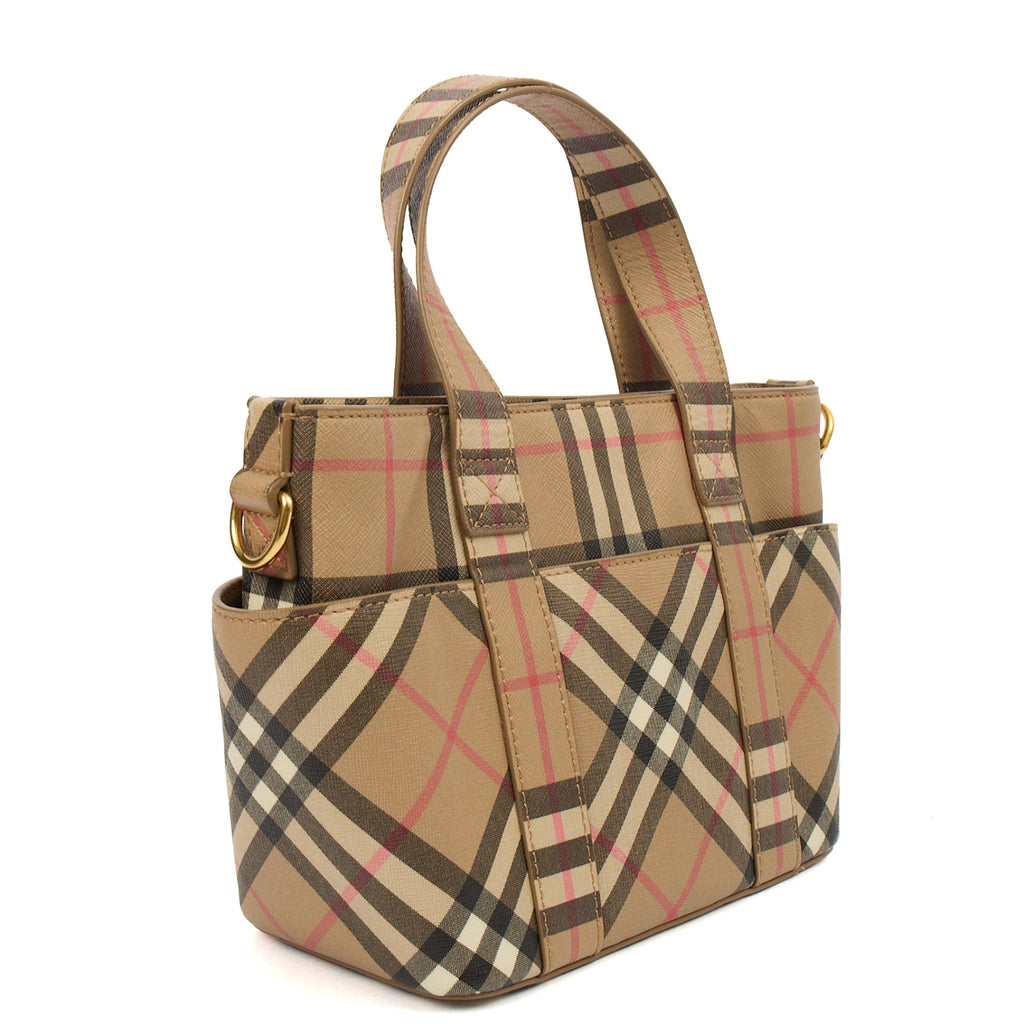 Burberry Tote Vintage Check and Leather Cross Body - Small in Nova Check, Leather