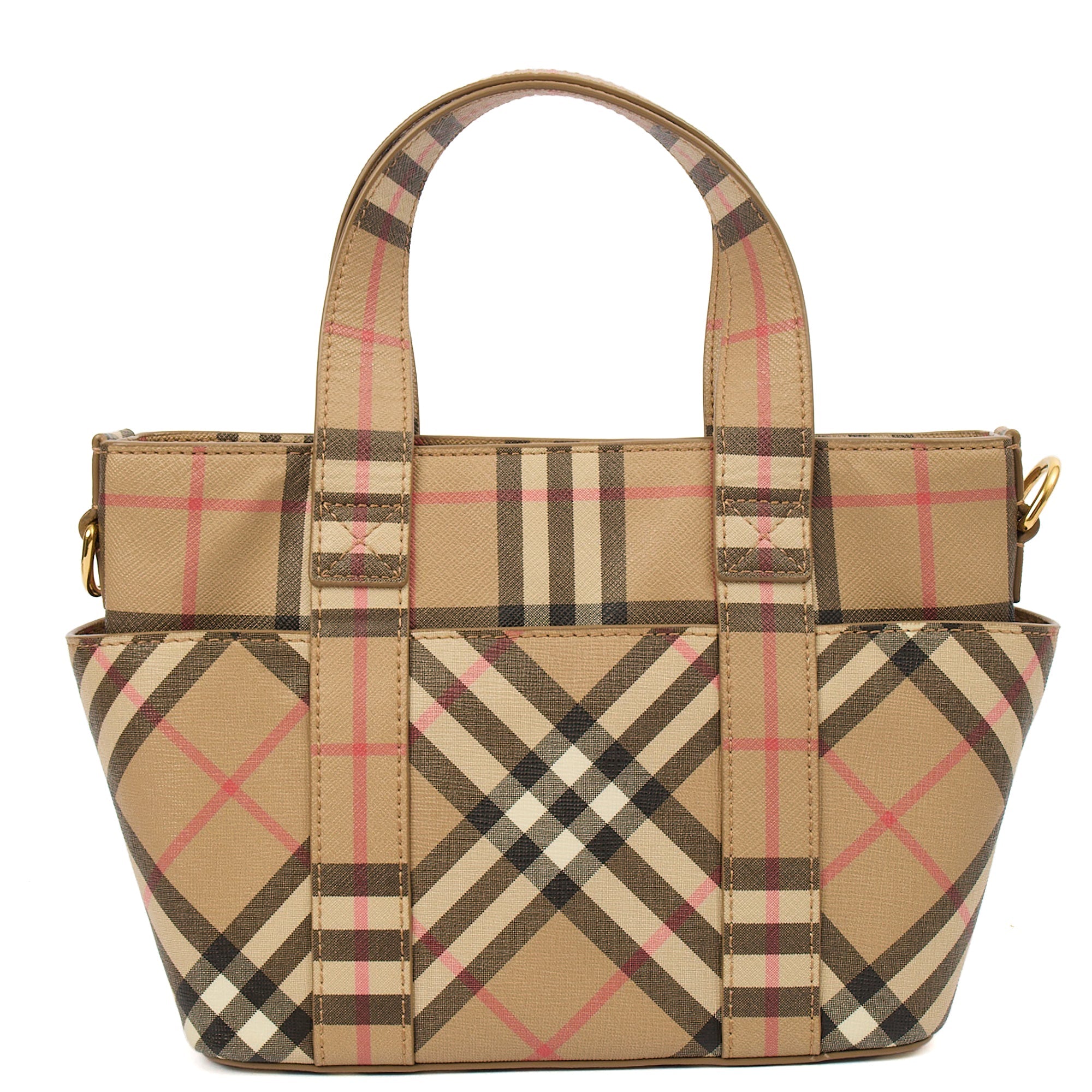 Burberry Tote Vintage Check and Leather Cross Body - Small in Nova Check, Leather