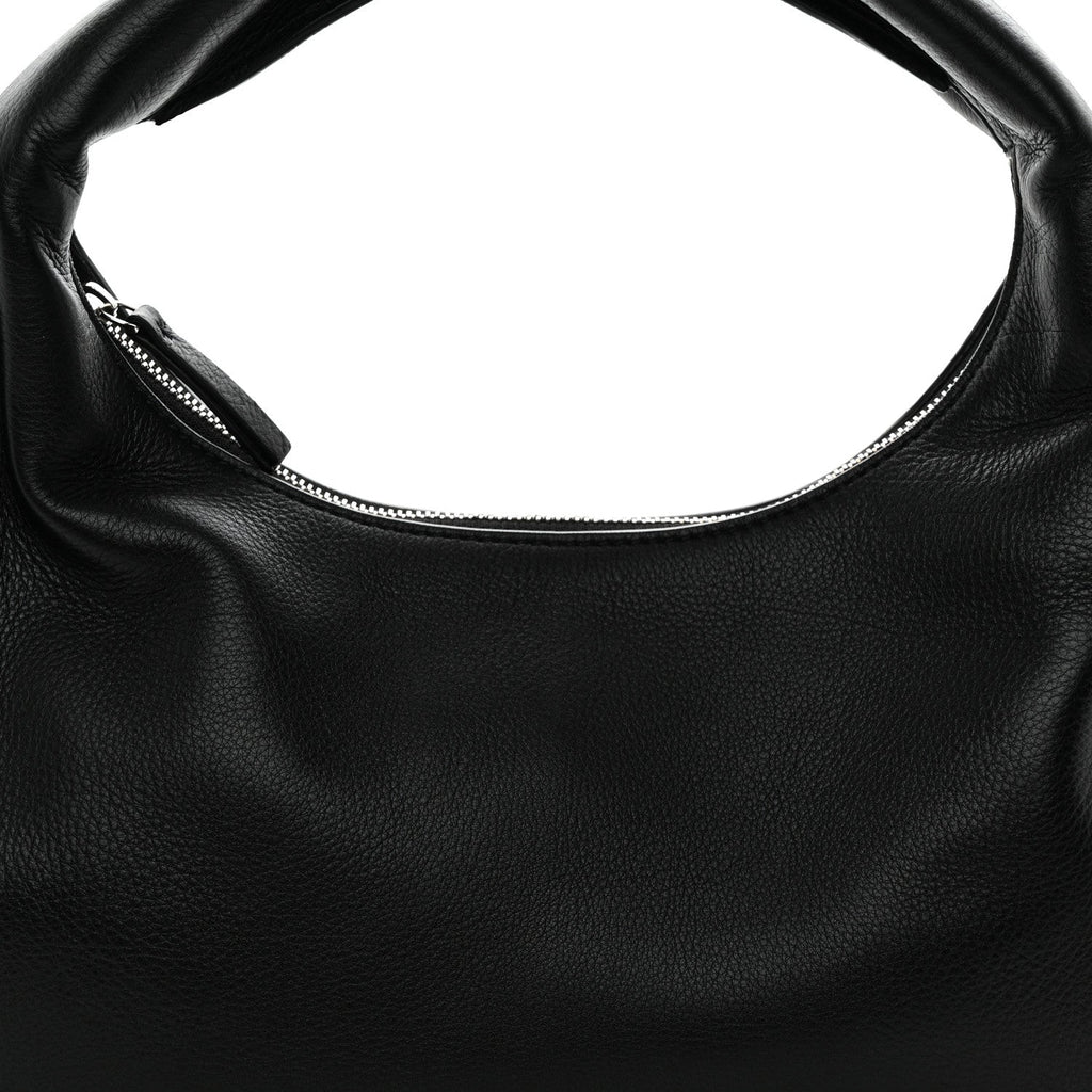 Grained Calfskin Small Everyday Shoulder Bag Black