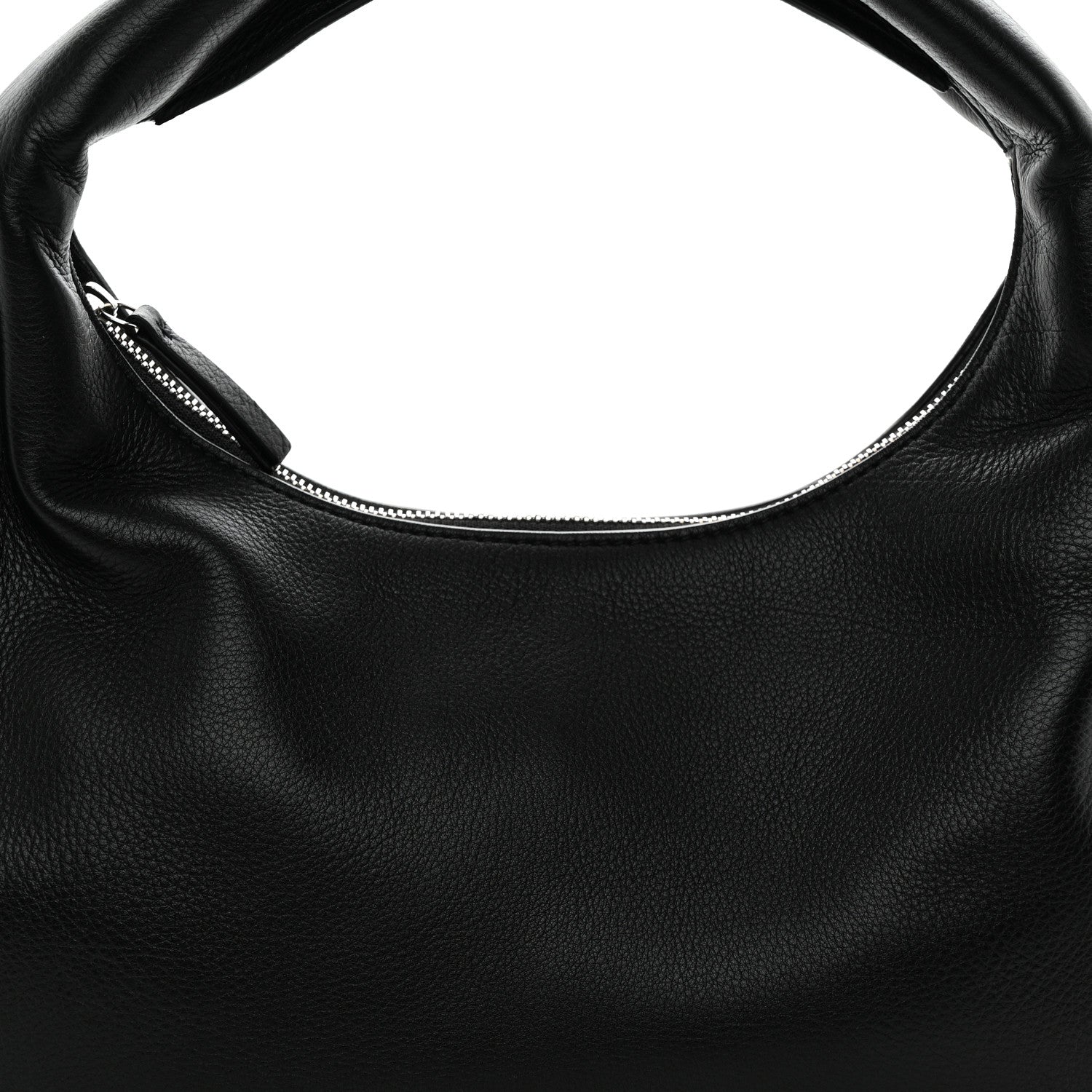 Grained Calfskin Small Everyday Shoulder Bag Black