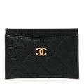 Caviar Quilted  Holder Black