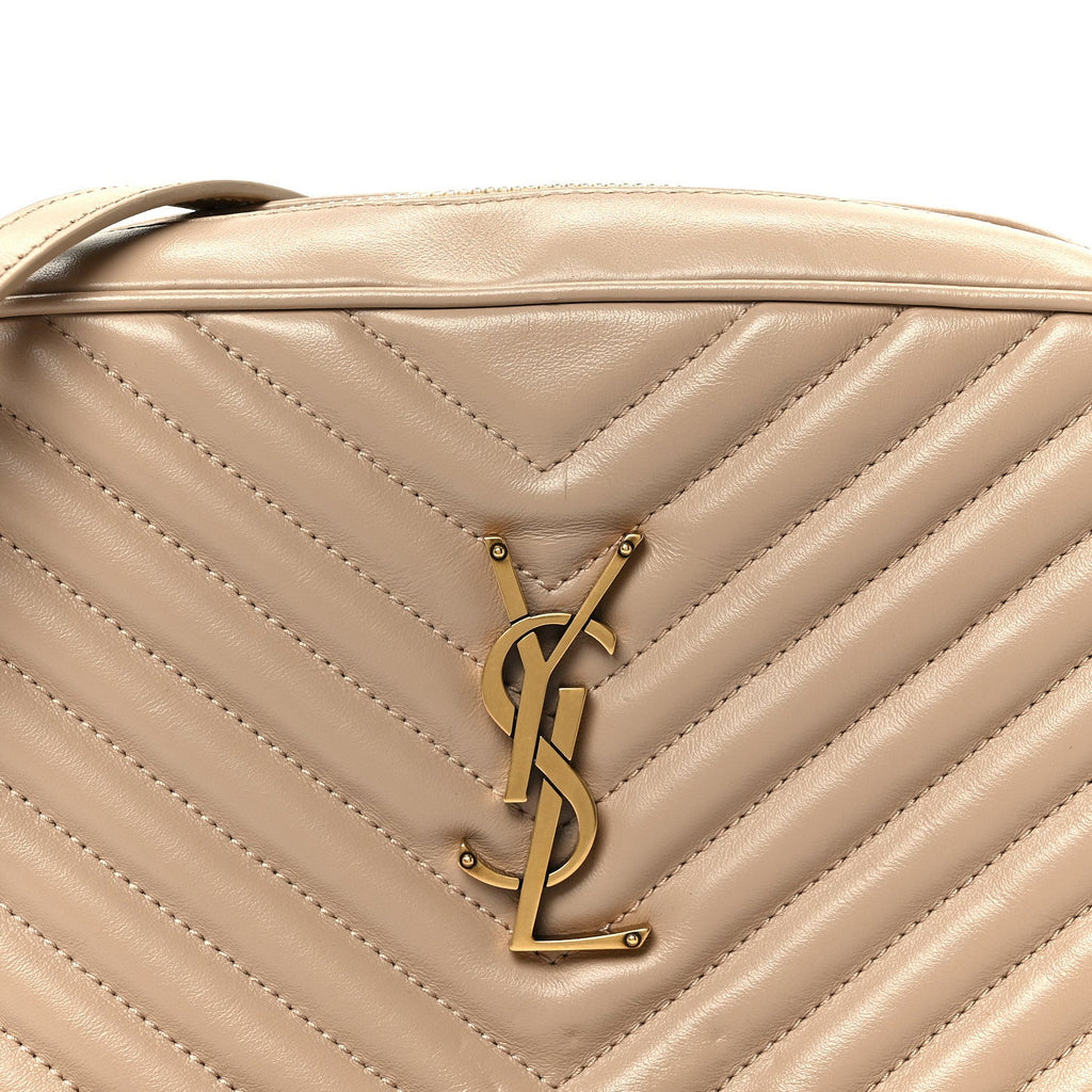 Calfskin Matelasse Monogram Lou Camera Bag Nude Powder