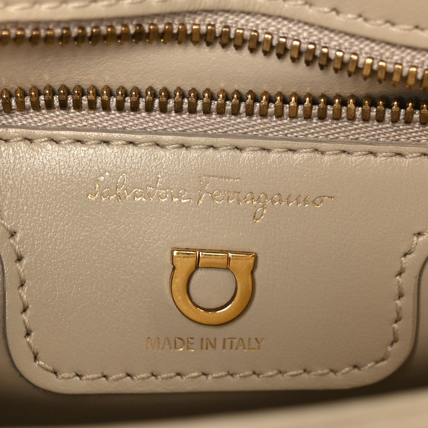 Calfskin Quilted Gancini Flap Bag Peony