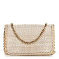 Woven Boucle Falabella Crossbody Bag White Beige