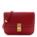 Box Calfskin Medium Classic Box Flap Bag Red