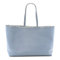 Grained Calfskin Rockstud Shoulder Tote Niagara