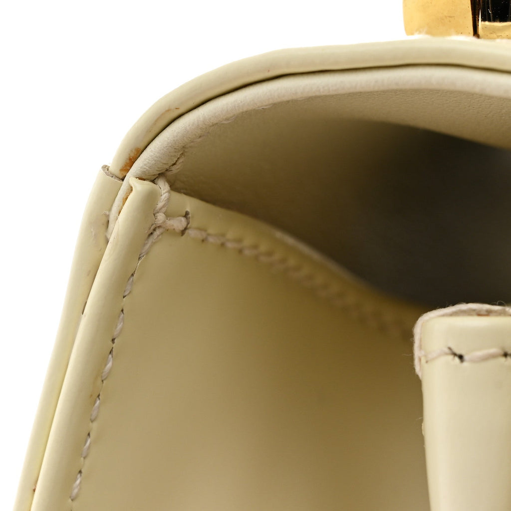 Brushed Off Calfskin Small Iconic Top Handle Bag Magnolia
