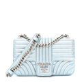 Metallic Nappa Impunture Diagramme Medium Chain Flap Shoulder Bag Pervinca Mordor