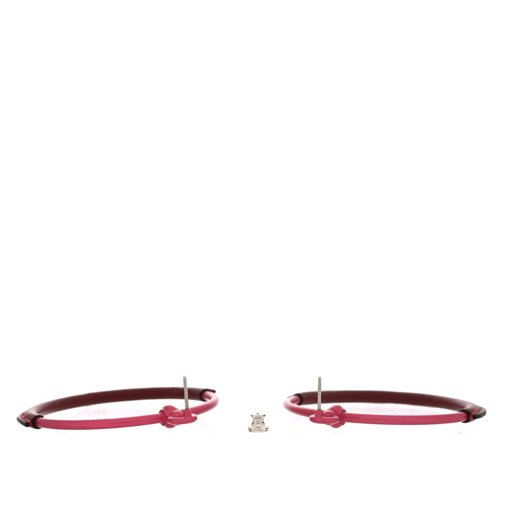 Aluminum Sunset Swift Loop Earrings GM Rose Couture Rouge H