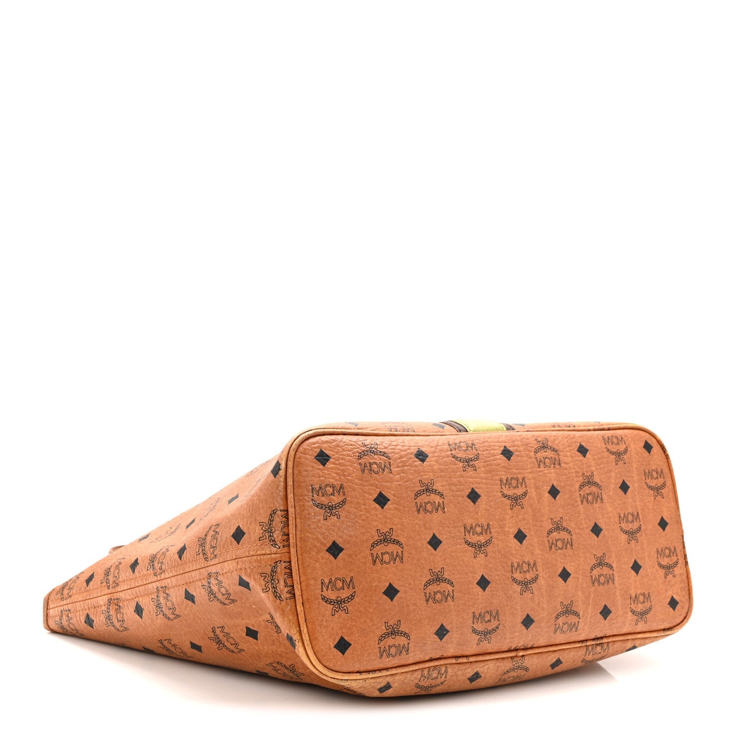Visetos Crocodile Embossed Medium Liz Shopper Tote Cognac