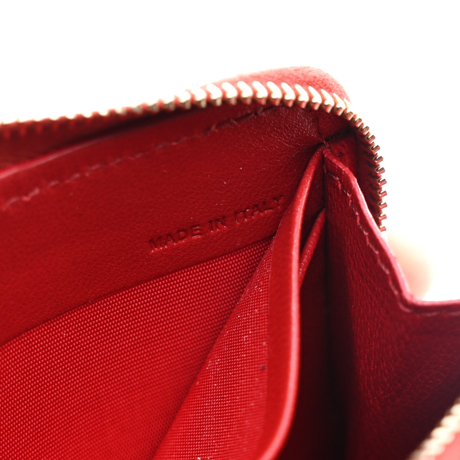Toile Iconographe Zip Wallet Naturale Rosso Valentino