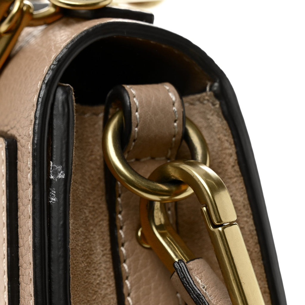 Calfskin Suede Small Nile Bracelet Bag Biscotti Beige