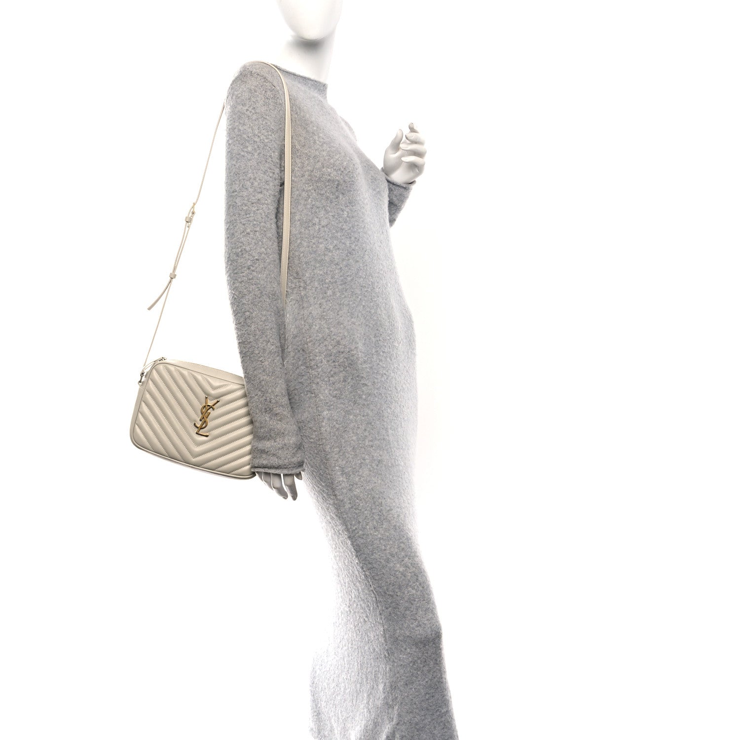 Calfskin Matelasse Monogram Lou Camera Bag Crema Soft