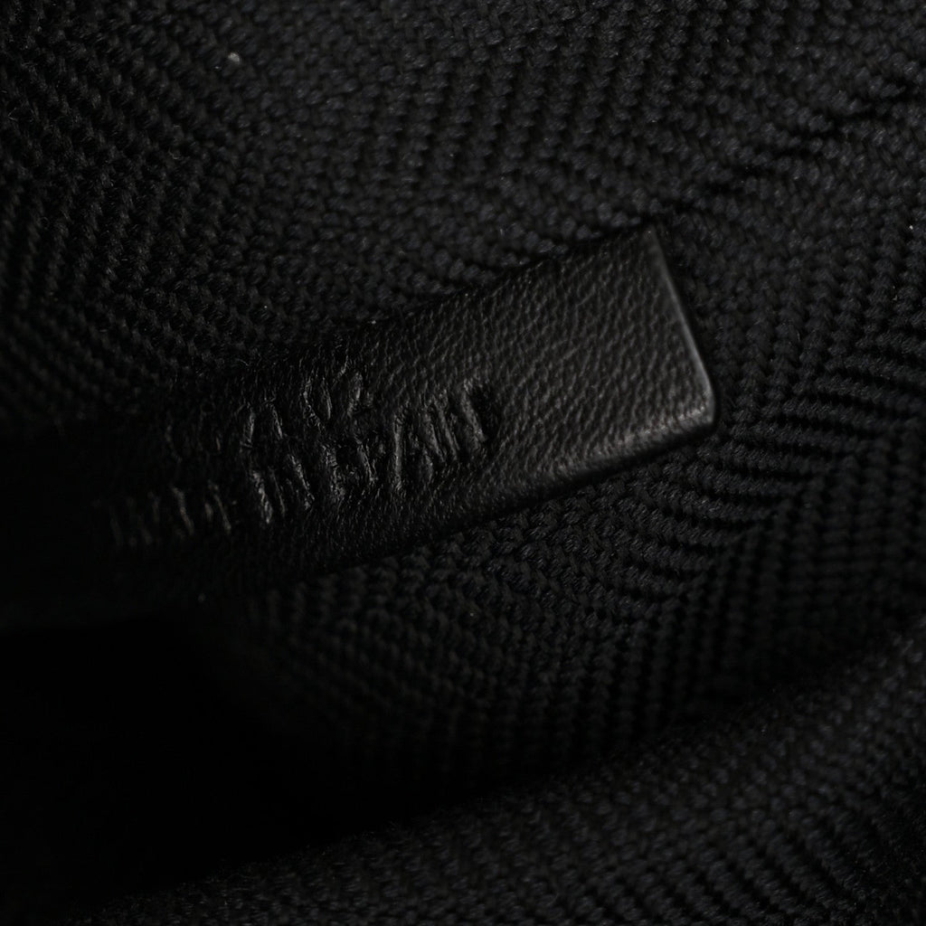 Jacquard Anagram Calfskin Medium Cubi Bag Anthracite Black