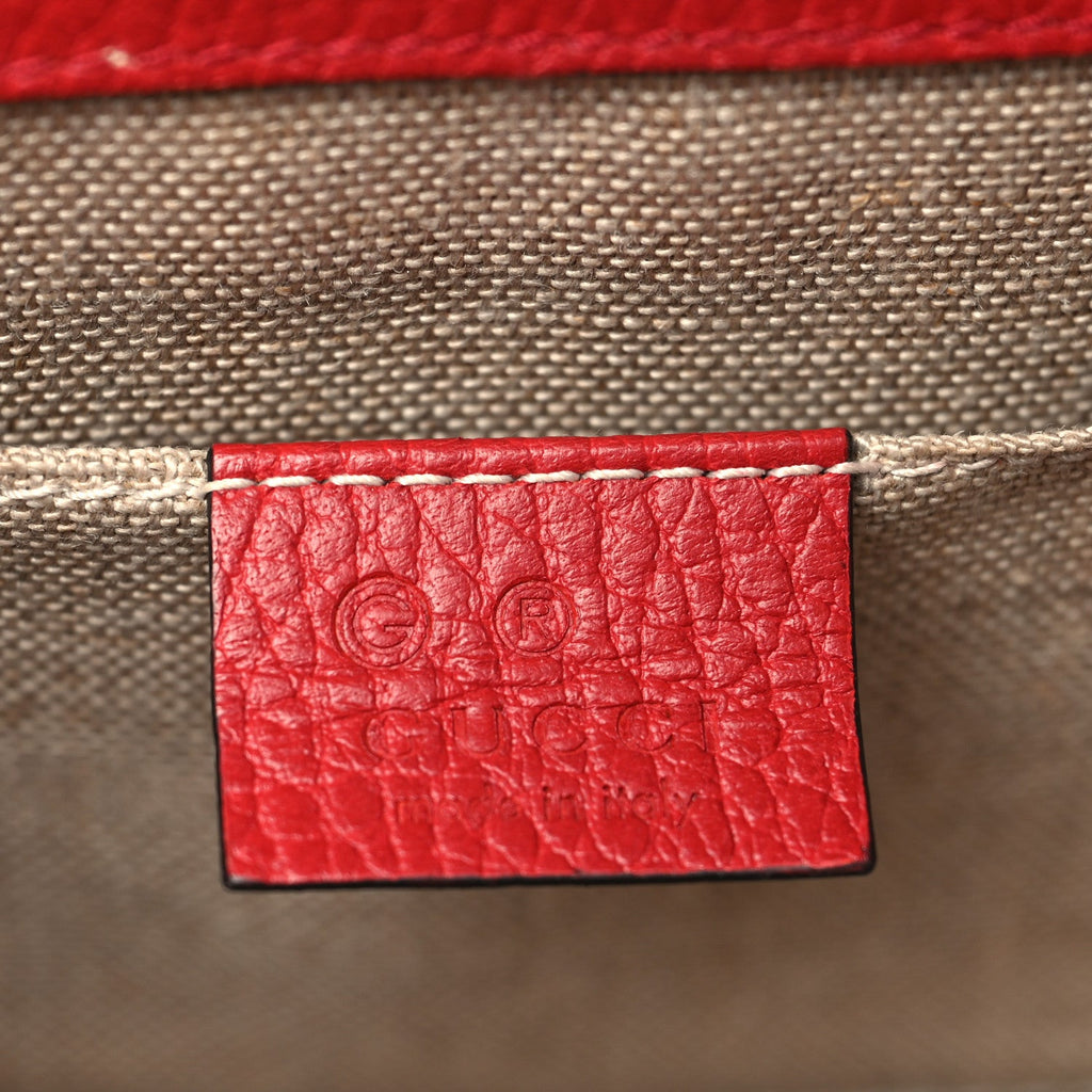 Dollar Calfskin Small Interlocking G Shoulder Bag Red