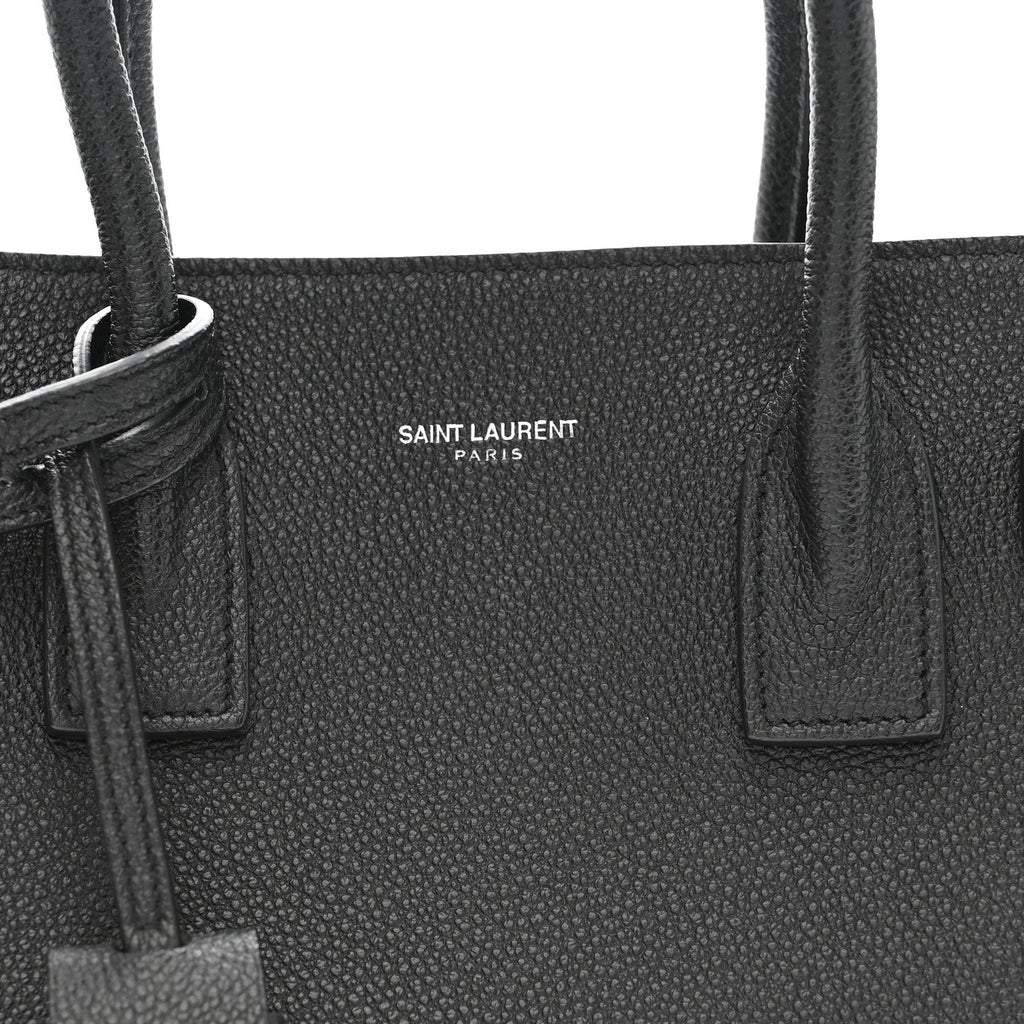 Grained Calfskin Baby Sac De Jour Coal