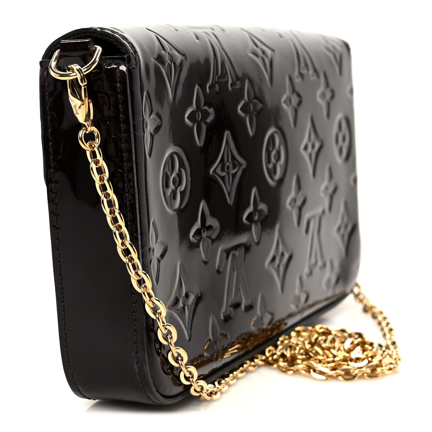 Vernis Pochette Felicie Chain Wallet Amarante