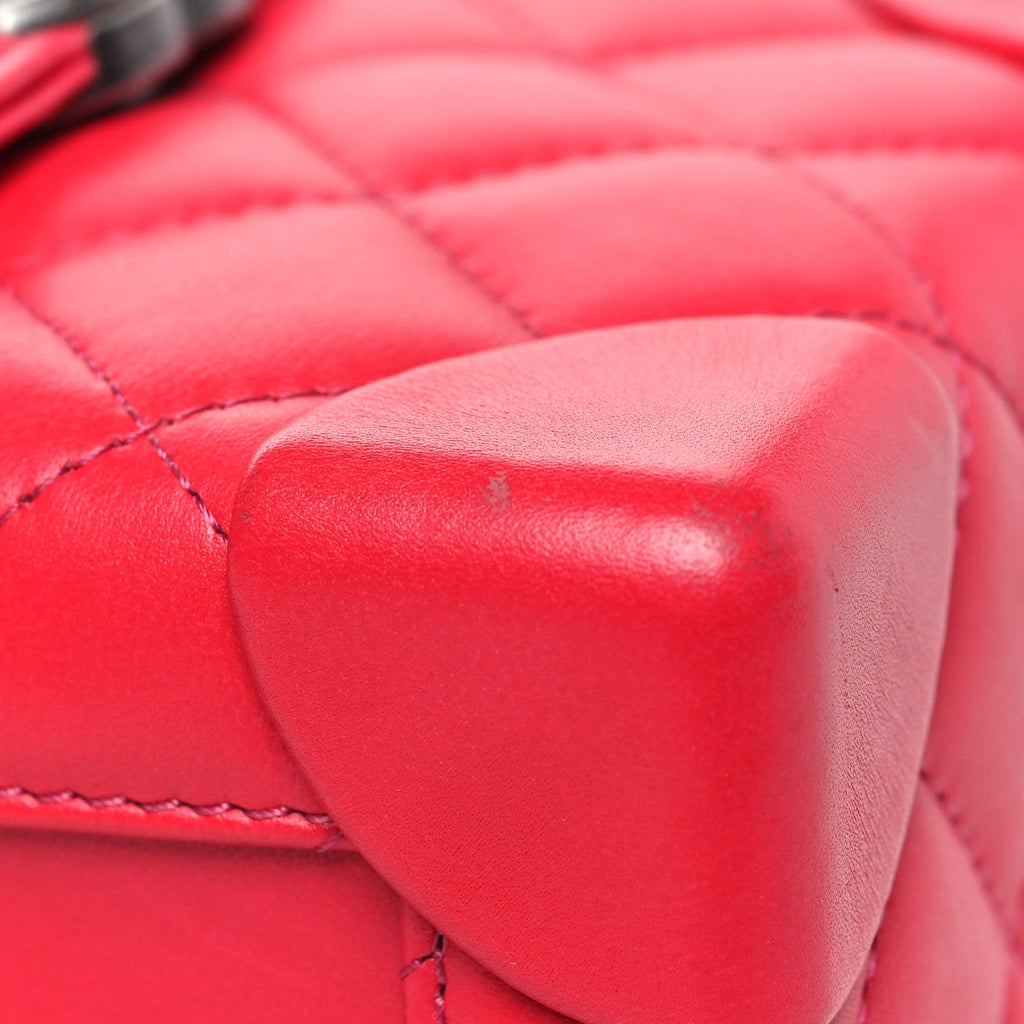Lambskin Quilted Trunk Bag Pink