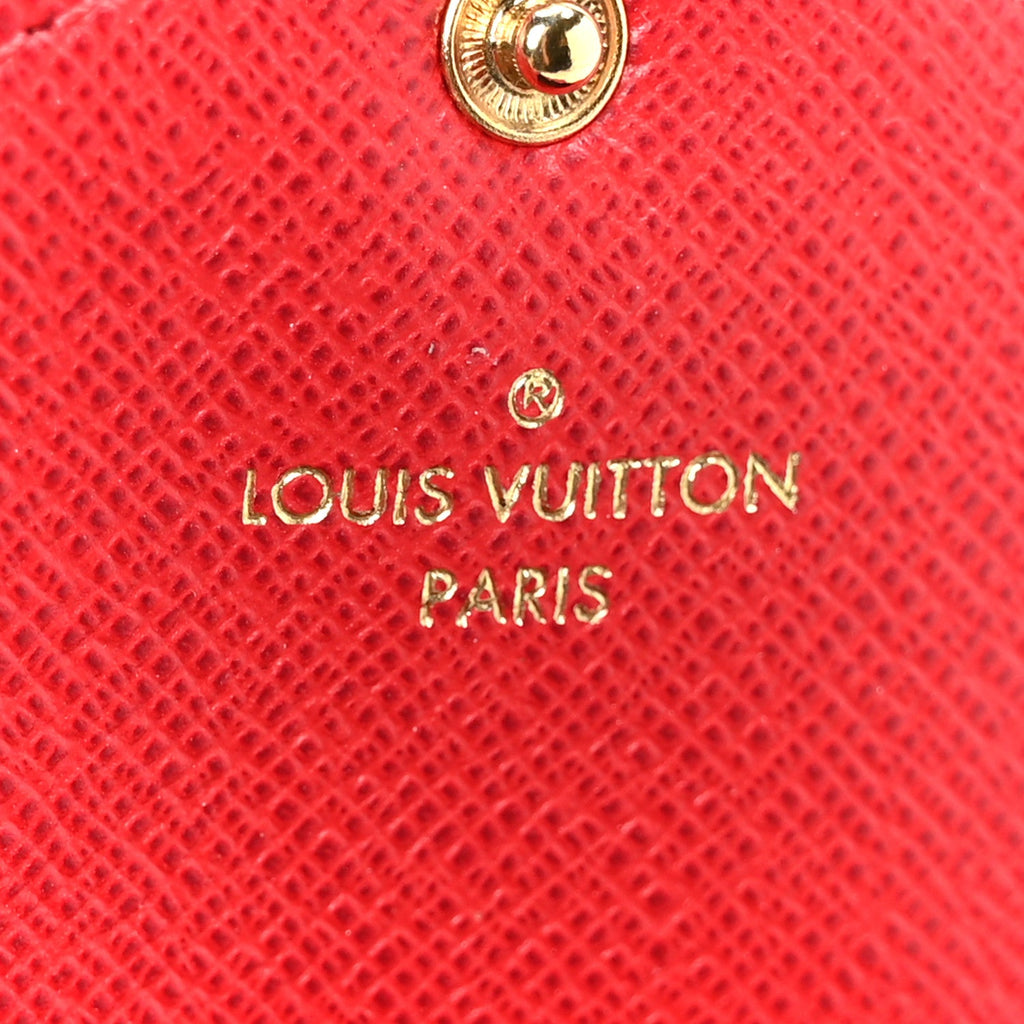 Damier Ebene Josephine Wallet Red