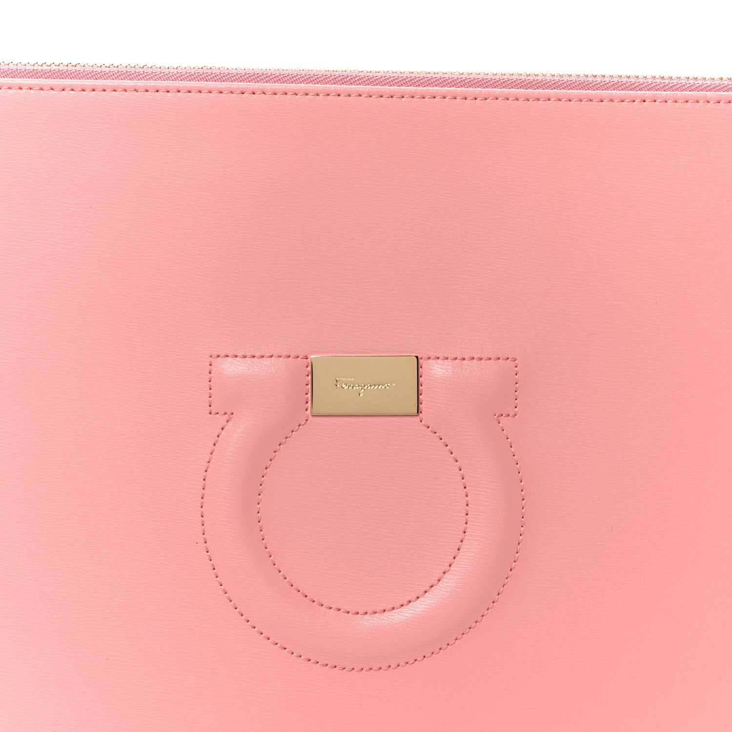 Calfskin Gancini CIty Wristlet Pink