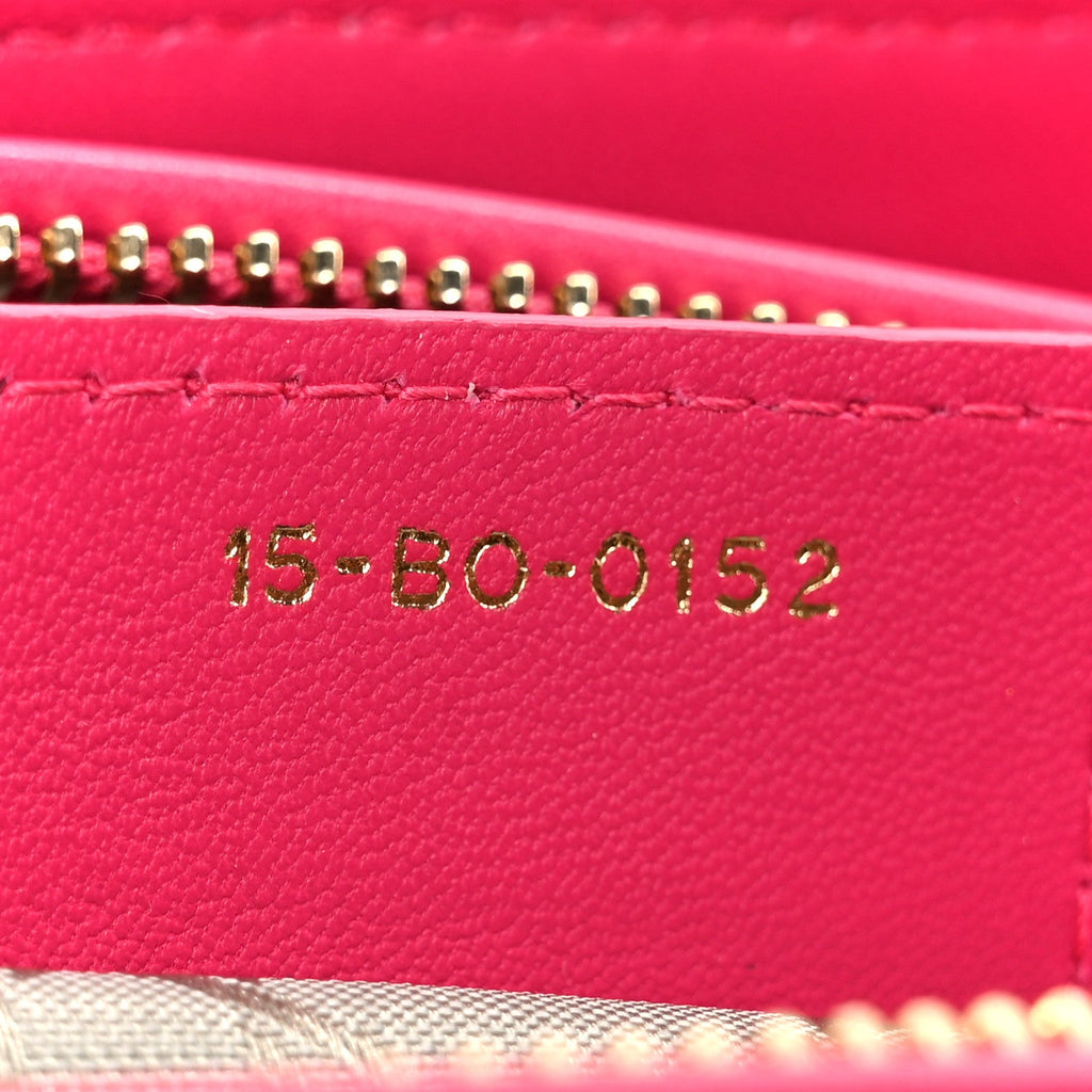 Lambskin Cannage Medium Lady Dior Pink