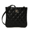 Lambskin Quilted Uniform Crossbody Bag Black