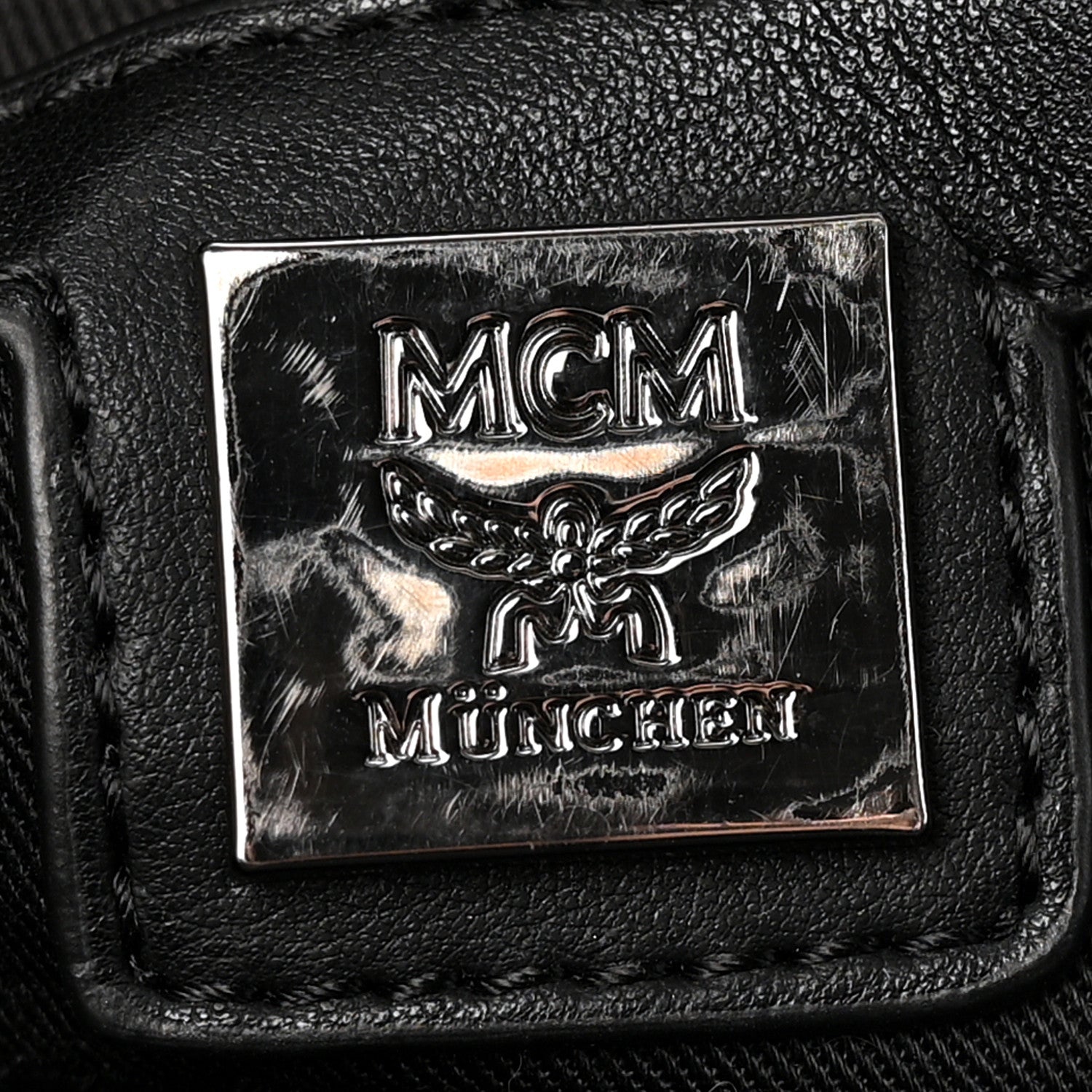 Nylon Monogram Studded Stark Medium Backpack Black