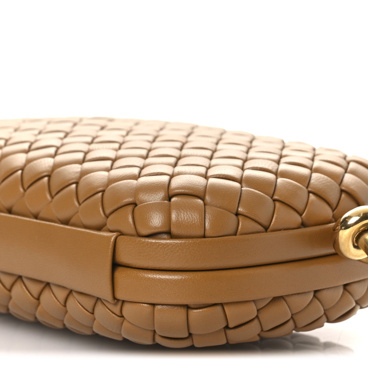 Calfskin Intrecciato Knot On Strap Camel